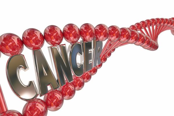 Cancer DNA Word Letters Genes Hereditary Disease 3d